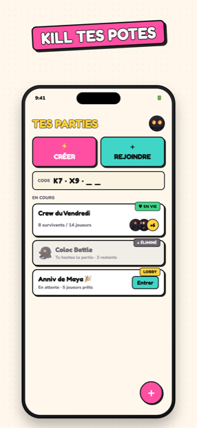 Lobby d'une partie Killmoji